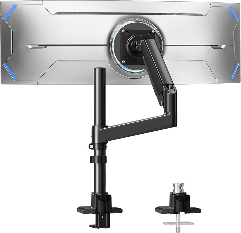 MOUNTUP Heavy Duty Monitor Arm Fits 49 45 42 40 39 34 32 Inch Screens, Ultrawide Monitor Arm Holds 4.4-44 lbs, Monitors Stand for Samsung Odyssey G9 and More, Height Adjustable Mount, VESA Mount - Image 1